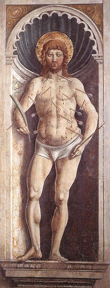 Benozzo di Lese di Sandro Gozzoli St Sebastian (on the pillar)